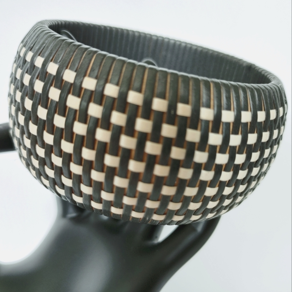 Chunky Basket Weave Woven Wide Bangle